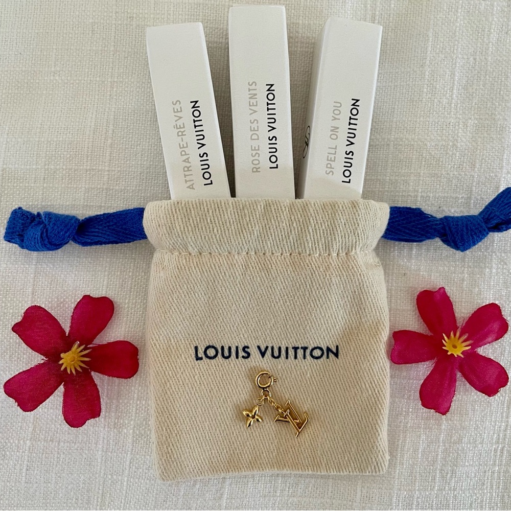 Louis Vuitton Fragrance Samples & LV Gold Charm